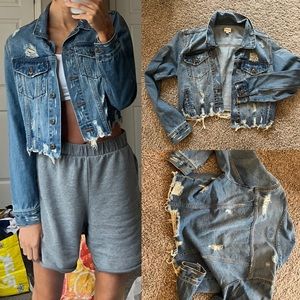 Sneak peek (got from free people) cropped jean jacket